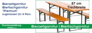 Bierzeltgarnituren-Verleih und Eventservice für Ihre Veranstaltung