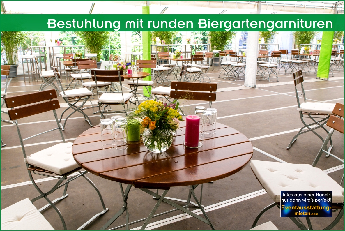 Bierzeltgarnituren-Verleih und Biergartenmöbel mieten
