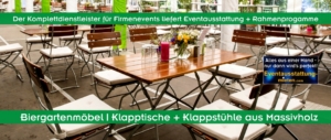 Bierzeltgarnituren-Verleih und Biergartenmöbel mieten