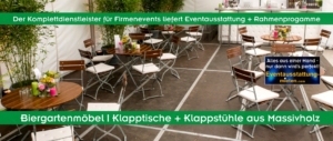 Bierzeltgarnituren-Verleih und Biergartenmöbel mieten