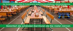 Bierzeltgarnituren-Verleih und Eventservice für Ihre Veranstaltung