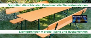 Bierzeltgarnituren-Verleih und Eventservice für Ihre Veranstaltung