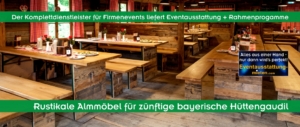 Bierzeltgarnituren-Verleih und rustikale Almmöbel mieten
