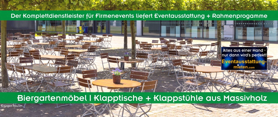 Bierzeltgarnituren-Verleih und Biergartenmöbel mieten